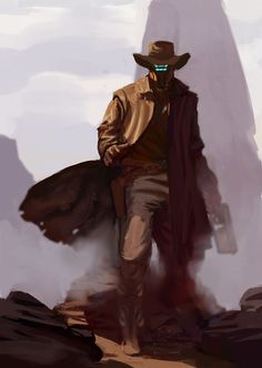 Cowboy Concept Art, Space Cowboy Eyeshadow, Western Gunslinger Art, Famous Wallpaper, See You Space Cowboy, Cowboy Design, New Retro Wave, Space Fantasy