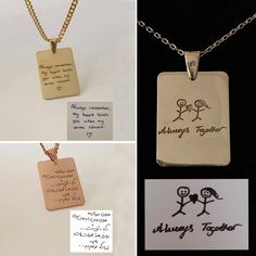 Custom Handwriting Necklace, Actual (Your Own) Handwriting Necklace, Personalized Signature Jewelry, Perfect Gift, Dainty Necklaces for Women - GetNameNecklace Deep Friendship, Handwriting Necklace Custom, Engraved Handwriting, Handwriting Necklace, Handwriting Jewelry, Dainty Necklaces, Jewelry Website, Tears Of Joy, Signature Jewelry