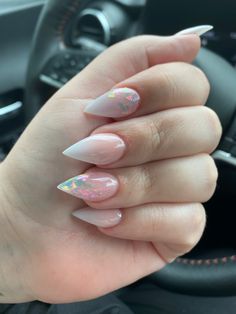 French Fade, Country Nails, Super Nails, Holographic Glitter, Makeup Goals, Pretty Acrylic Nails, Chic Nails