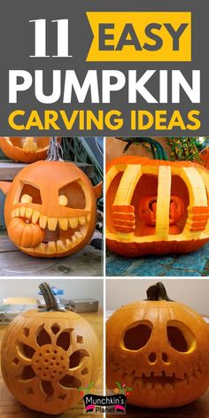 Easy Pumpkin Carving Ideas For Halloween Jack O Lantern Ideas, Easy Pumpkin Carving, Amazing Pumpkin Carving, Creepy Pumpkin, Scary Pumpkin Carving