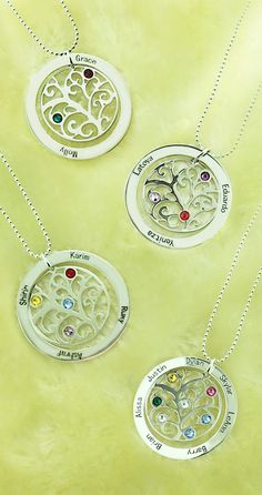 Personalized Family Tree Birthstone Name Necklace - Your family fills your heart with a love that grows more beautiful as time goes on. Celebrate that wonderful bond with an exclusive family tree necklace created just for you -Love of your life.  It is best gift for mom or nana. Order now from getnamenecklace ,save 12%,Free Shipping. Silver Birthstone Necklace For Personalized Gift, Silver Birthstone Necklace With Round Pendant For Personalized Gift, Nickel-free Sterling Silver Jewelry With Round Beads, Nickel-free Sterling Silver Round Bead Jewelry, Personalized Birthstone Necklace With Round Pendant, Silver Birthstone Necklace With Round Shape For Personalized Gift, Mother's Day Jewelry Making With Round Beads, Round Beads Jewelry For Mother's Day Jewelry Making, Hypoallergenic Sterling Silver Pendant Necklace