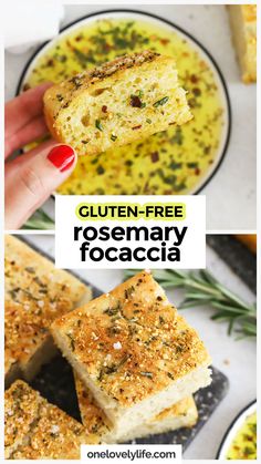 gluten - free rosemary focaccia is an easy and delicious side dish