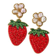 PRICES MAY VARY. Premium Quality Material: Crafted from acrylic, our Strawberry Earrings ensure long-lasting wear without fading, offering comfort and style. Charming Strawberry Design: Adorn your ears with the sweetness of strawberries! Our earrings come in two delightful styles, perfect for adding a touch of whimsy to any outfit. Versatile and Elegant: From casual outings to formal events, our Fruit Earrings are the perfect accessory. Their simple yet stylish design effortlessly complements an Earring Crochet, Beaded Strawberry, Strawberry Earrings, Sequin Flower, Crochet Strawberry, Iridescent White, Fruit Earrings, Earring Handmade, Handmade Earring