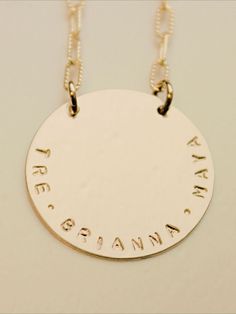 Trendy layered round necklace personalized with undarkened kids names. Gold Layered Necklace, Name Rings, Kids Names, Round Necklace, Gold Necklace Layered, Necklace Personalized, Layered Necklace, Gold Jewelry Fashion, Gold Hoop Earrings