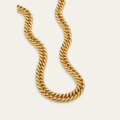 Ben-Amun necklace Approx. 17 inches 24-karat gold plated brass Professional cleaning recommended, spot clean, wipe clean Toggle clasp Made in USA Yellow Gold Chunky Snake Chain Necklace, Gold-tone Curb Chain Link Necklace, Gold-tone Link Necklace With Curb Chain, Gold-tone Curb Chain Necklace, Ben Amun Necklace, Toggle Necklace, Professional Cleaning, Toggle Clasp, Gold Chain