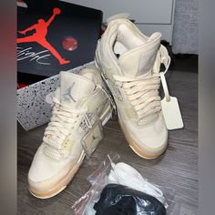 Wmns Air Jordan 4 Retro Sp Size 7 New! Tried To Wear Them But Not My Favorite Style For Now. Womens Air Jordan 4 Retro, Jordan 4 Off White Beige, Jordan Shoes Air 4, Air Jordan 4 Retro What The, Jordan 4 Sand Linen, Best Jordans 4, Size 7 Jordans, Nike Air Jordan 4 Retro Brown, Air Jordan 4 Linen