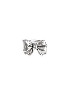 Editor's NotesVVVi's jewelry is unique and joyful to wear everyday.- Bow shaped ring- Notable large size- Lovely and youthful- Silver with allergy safe Measurements(in.)- Size: #9 11 13Composition & Care- Silver925  CZ- Anti-allergy plating.- Please purchase carefully for whom are sensitive skin may experience an allergic reaction- Due to the nature of beads and pearls  there may be slight scratches.- Discoloration may occur due to exposure to air  moisture  sweat  or water.-Recommended Cool Silver Rings, Cute Silver Jewelry, Ribbon Ring, Bow Ring, Dope Jewelry, Allergic Reaction, Funky Jewelry, Jewelry Lookbook, Girly Jewelry