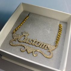 "Personalized Name Necklace, Custom Name Necklace, Bling Name Necklace, Gold Necklace, Bling Name Necklace, Nameplate Necklace For Women Kids, Gold Name Necklace, Custom Name Necklace, Name Necklace Silver, Bling-Bing Necklace, Name Necklace, Personalized Necklace, Women Necklace, gold name necklace Name, Personalized Name Necklace, 14k Gold Name Necklace, Personalized Name Necklace, Personalized Name Necklace Tiny Name, 14K Gold Name Necklace Personalized, Dainty Script Name Necklace Minimalist Luxury Gold Necklace With Custom Name, Trendy Custom Name Necklace For Birthday, Gold Nameplate Necklace With Bling, Luxury Custom Name Gold Necklace, Gold Bling Name Necklace As A Gift, Quince Necklace, Gold Inspo, Grandmother Granddaughter, Swag Hats