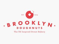 the logo for brooklyn doughnuts, which has been designed to look like a donut