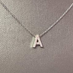 Diamond Letter "A" Pendant Necklace 18" 14k Gold 0.12 TCW Certified $1,950 121279 MADE IN ITALYNothing says, “I Love you” more than Diamonds and Pearls! This magnificent necklace has been Certified, Inspected, and Appraised by Gemological Appraisal Laboratory Gemological Appraisal Laboratory of America is a proud member of:- GIA Alumni Association- National Association of Jewelry Appraisers- International Consortium Gem-Testing Laboratories- Gemological Association of Great Britain TRUSTED SELLE A Necklace Letter Diamond, Letter Pendant Necklace Set, Luxury Formal Initial Pendant Necklace, A Jewelry Letter, A Letter Necklaces, A Jewelry, A Necklace Letter Diamond Cursive, A Necklace Letter Big, A M Jewelry