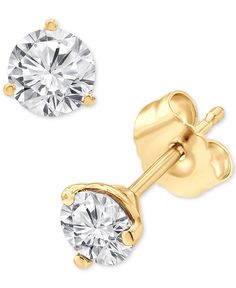 in stock Gold Diamond Earrings From Macy's As A Gift, Macy's Classic Gold Diamond Earrings, Classic Round Diamond Earrings From Macy's, Macy's Gold Diamond Earrings For Anniversary, Macy's Classic Brilliant Cut Diamond Earrings, Macy's 14k Gold Diamond Earrings For Anniversary, Macy's Classic Diamond Earrings With Diamond Accents, Macy's Yellow Gold Cubic Zirconia Earrings, Macy's Classic Diamond Earrings With Accents