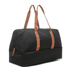 Weekender Bag With Separate Compartment For Shoes. Dsw, New With Tags. Nylon & Synthetic Top Zip Closure Top Handles With 8½" Drop Exterior Pockets: 1 Bottom Zip Interior Pockets: 1 Zip, 1 Slip Synthetic Lining 20½'' L X 8¼" W X 10" H Imported Weekend Nylon Bag With Zipper Closure, Functional Black Canvas Bag With Zipper Closure, Trendy Black Weekend Bag, Black Canvas Weekender Bag, Black Canvas Weekender Bag For On-the-go, Versatile Black Canvas Bag With Zipper Closure, Sporty Black Canvas Bag, Black Nylon Bags With Leather Handles, Black Weekend Bag With Adjustable Strap