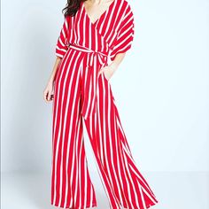 Nwt Modcloth One Piece Striped Jumpsuit Size: Size 6 Small See Measurements On Last Photo Red, White And Navy Striped Tie Waist Wide Leg Jumpsuit Classic And Classy! Comfy Breathable Material. Retail: $109 Chic Red Jumpsuits And Rompers For Vacation, Chic Red Short Sleeve Jumpsuits And Rompers, Striped Short Sleeve Jumpsuits And Rompers For Beach, Chic Red One-piece Jumpsuit Or Romper, Chic Red One-piece Jumpsuits And Rompers, Chic Red One-piece Jumpsuit, Red V-neck Jumpsuits And Rompers For Vacation, Red V-neck Jumpsuits And Rompers, Red V-neck Jumpsuit For Loungewear