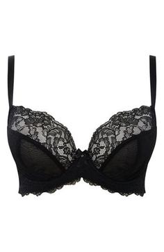 Three-part cups lift, shape and support in this plunge-neck bra made from romantic galloon lace. 91% polyamide, 9% elastane Hand wash warm, dry flat Imported Lingerie Undergarment Fashion, Mtv Downtown, Black Bra Set, Lacey Bra, I'm Jealous, Ranch Hand, Army Special Forces, Cow Horse, Lacy Bra