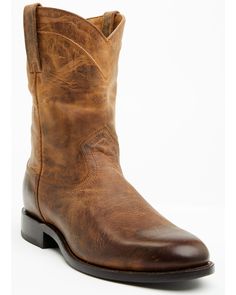 Made from rich goat leather. Hand laid cording detail on shaft. 1.25" stacked leather stockman heel for long lasting quality, comfort and Cowboy Boots For Men, Roper Boots, Mens Cowboy, Mens Cowboy Boots, Leather Artisan, Work Boots Men, Boots For Men, Heel Caps, 70s Style