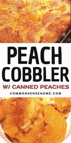 This easy peach cobbler recipe with canned peaches has that wonderful old fashioned flavor. Serve it plain, or with a scoop of vanilla ice cream or a dollop of whipped cream for a delicious dessert. Peach Cobbler Filling Canned, Can Peaches Cobbler Recipes, Super Easy Peach Cobbler, Peach Cobbler Using Can Peaches, Old Fashion Peach Cobbler Homemade, Southern Peach Cobbler Easy Canned, Peach Cobbler Recipe With Canned Peaches, Old Fashioned Peach Cobbler Recipe, Canned Peach Recipes