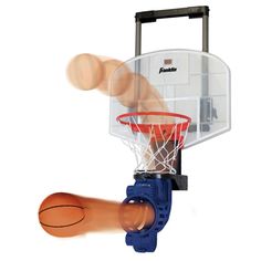 PRICES MAY VARY. SHOOT AGAIN: This over the door mini hoop comes with an automatic rebounder and passer attached to pass the ball back to the shooter after every make ADJUSTABLE HEIGHT: This mini basketball hoop is designed to adjust up and down to the perfect height so players of all ages can enjoy ROTATING PASSER: The ball feeder is designed to rotate a full 180 degrees so you can practice your shots from any angle ELECTRONIC SCOREBOARD: The built in LED scoreboard and timer will count your score and pipe in authentic crowd noises to amplify the game! COMPLETE SET: This set comes complete with the adjustable, mini over the door basketball hoop with passer as well as (1) mini foam basketball so you have everything you need to play Basketball Accessories For Bedroom, Door Basketball Hoop, Sports Shoot, Basketball Bedroom, Indoor Basketball Hoop, Basketball Shorts Girls, Basketball Games For Kids, Basketball Room, Basketball Tricks