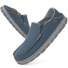 PRICES MAY VARY. COMFORTABLE AND BREATHABLE: Made with skin-friendly and breathable coral velvet lining and a lightweight, all-cotton canvas upper, these home slippers are suitable for any occasion in spring, summer, and autumn. SUPERIOR SUPPORT: LongBay men's moccasin slippers feature an 80D memory foam and latex EVA filling, providing superior support and cushioning for your feet, making them perfect for all-day wear. The rubber outsole is highly sturdy, non-slip, and suitable for both indoor Foam House, Mens Moccasin Slippers, Shoes For Summer, Moccasin Slippers, Best Gifts For Him, Moccasins Mens, Mens Slides, Home Slippers, Moccasins Slippers