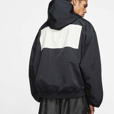 Rare NWT Nike x Fear of God Jerry Lorenzo Hooded Bomber Jacket (BV4408 010) sz S. Sold out online! Condition is Brand New with tags. This bomber jacket is so low key that it even flies below the radar of StockX and not listed there! You will be hard pressed to find a new jacket like this, especially in a size S! Cozy cotton inner lining w/ double front pockets, signature white Nike embroidered swoosh at left chest, white applique patch with rubberized AIR FEAR OF GOD logo at back middle of jacke Reflective Track Jacket For Streetwear, Sporty Hooded Track Jacket With Reflective Details, Nike Track Jacket For Streetwear, Nike Sportswear Track Jacket For Streetwear, Functional Nike Hoodie For Streetwear, Nike Sporty Hoodie For Streetwear, Hooded Track Jacket With Reflective Details For Sports, Sportswear Hooded Jacket With Ribbed Cuffs For Streetwear, White Hooded Jacket With Detachable Hood For Streetwear