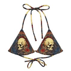 Get ready for the summer season with this eco-friendly All-Over Print Recycled Padded String Bikini Top. The top is made from soft recycled polyester, with UPF 50+ and versatile, stretchy straps ready for styling. Grab one today and pair it with a swim-ready outfit. * Flexible and adjustable straps * Soft and stretchy material with UPF 50+ * Sizes up to 6XL * Removable padding for comfort * Multiple ways to tie and style * Color design options for swimwear lining Disclaimer: To make your All-Ove Beachwear Swimwear With Triangle Top For Music Festival, Triangle Top Swimwear For Music Festival, Bohemian Fitted Swimwear For Music Festival, Fitted Bohemian Swimwear For Music Festival, Adjustable Beachwear Swimwear For Music Festival, Festival Triangle Top Printed Swimwear, Printed Triangle Top Swimwear For Festival, Ed Hardy Swimsuit, Hippie Swimwear For Festival