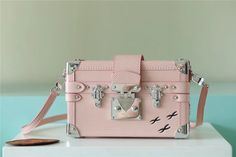 LV Petite Malle Epi Light Pink For Women Louis Vuitton Petite Malle, Louis Vuitton Trunk, Travel Trunk, Luxury Products, Louis Vuitton Handbags, Shoulder Bag Women, Wallet Case, The History, Louis Vuitton Bag