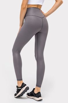 Sizing: Slim fit Pattern: Solid Feature: High rise, but lift, leggings, fitness wear Sheer: No Stretch: Highly stretchy Product measurements: 4: length 32 in, waist 20 in, hip 27 in, inseam 24 in6: length 33 in, waist 22 in, hip 29 in, inseam 24 in8: length 33 in, waist 24 in, hip 30 in, inseam 24 in10: length 33 in, w High Stretch Mid-rise Elastane Leggings, Squat Proof Elastane Leggings For Pilates, Tight High Rise Athleisure Leggings, High Rise Tight Athleisure Leggings, High Rise Tight Leggings With Contoured Waistband, Mid-rise Tight Leggings With Contoured Waistband, Sporty High-cut Workout Leggings, Gym Leggings With Contoured Waistband, Breathable Stretch Full-length Leggings