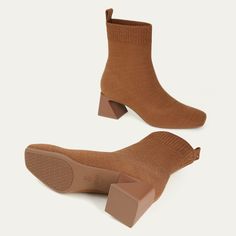 Fitted Mid-calf Boots With Sculpted Heel And Square Toe, Brown Mid-calf Boots With Square Toe, Fall Square Toe Mid-calf Boots With Zipper Closure, Brown Fitted Mid-calf Boots With Block Heel, Brown Square-toe Heeled Boots With Padded Heel, What Is Fashion, Ankle Booties, Water Repellent, Cleaning Clothes