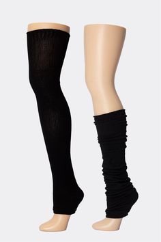 The thigh high leg warmers can be worn pulled straight or scrunched at the ankle. These leg warmers can be worn layered over tights or on their own and can be pulled down to cover the heel if desired. SIMILAR STYLE ALERT: If you love our thigh high leg warmers, consider the acrylic leg warmer as an addition or alternative. * All sales final. No returns or exchanges allowed. | Thigh High Leg Warmers for Women in Black Thigh High Black Socks, Black Thigh Highs, Ballet Leg Warmers, Fishnet Thigh Highs, Leg Accessories, Thigh High Leg Warmers, Black Leg Warmers, Fur Leg Warmers, Flare Jeans Outfit