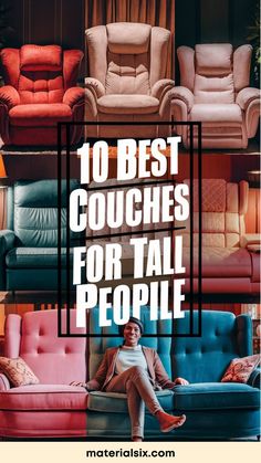 10 Best Couches for Tall People - materialsix.com Tall Men, Living Room Spaces