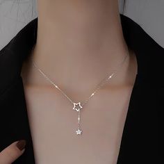 star lariat pendant necklace Gold Star Pendant, Diamond Star Necklace, Engagement Necklaces, Star Pendant Necklace, Summer Necklace, Trendy Necklaces, Elegant Necklaces, Engagement Jewelry, Simple Necklace