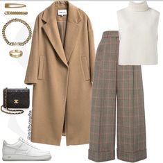 Eclectic Clothing, Trendy Outfit Ideas, Classic Style Outfits, Beige Coat, Fall Outfit Ideas, Classy Work Outfits, Trendy Outfit, Trendy Fall