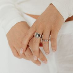 Upgrade your everyday style with the Gianna Ring in Silver. This chunky ring adds a touch of boldness to any outfit while also emphasizing your fashion-forward taste. Stand out in style with the Gianna Ring and elevate your look. *Also available in GOLD PRODUCT DETAILS Width: 1/2" Metal: Rhodium Plated Brass Modern Silver Midi Rings For Promise, Modern Silver Midi Promise Rings, Adjustable Dome Ring With Thick Band For Everyday, Adjustable Thick Band Dome Ring For Everyday, Trendy Wide Band Open Ring For Everyday, Modern Adjustable Dome Ring For Everyday, Sterling Silver Open Dome Ring For Everyday, Trendy Silver Open Band Ring, Modern Everyday Dome Ring