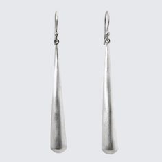 Long satin silver hollow tube drop, elegant and timeless... -approx.- 2 1/4" drop -french ear wires -EJ732 Metal Long Drop Teardrop Earrings For Formal Occasions, Formal Long Drop Teardrop Metal Earrings, Elegant Silver Linear Earrings With French Hook, Elegant Long Drop Silver Earrings, Elegant Long Drop Teardrop Earrings With French Hook, Classic Silver Teardrop Earrings For Evening, Silver Teardrop Linear Earrings For Evening, Nickel Free Elegant Long Drop Earrings, Modern Silver Earrings With French Hook