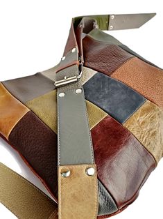 Crossbody Leather Bag Real Leather Bag Cross Body Purse Everyday Leather Bag Casual Purse Women Shoulder Purse Multicolored Bag Patchwork - Etsy Brown Patchwork Hobo Bag For Daily Use, Brown Patchwork Hobo Bag, Brown Rectangular Hobo Bag With Patchwork, Multicolor Leather Backpack With Adjustable Strap, Multicolor Leather Bag With Leather Lining, Multicolor Leather Shoulder Bag With Leather Handles, Multicolor Leather Rectangular Hobo Bag, Brown Rectangular Patchwork Shoulder Bag, Multicolor Leather Hobo Bag With Leather Handles