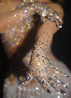 Stretch Rhinestone Gloves | Fashionsarah.com | #product-color# |  | #description# Rhinestone Gloves, Desi Fits, Dress With Gloves, Dorothy Dandridge, Mesh Gloves, Transparent Dress, Long Gloves, New Rock, Dresses Elegant