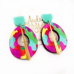 Newest Everyday Collection Trendy Colorful Earrings For Gift, Trendy Colorful Earrings As Gift, Fun Multicolor Spring Jewelry, Colorful Earrings As Spring Gift, Playful Multicolor Nickel-free Earrings, Colorful Spring Earrings For Gifts, Handmade Multicolor Hoop Earrings For Spring, Colorful Spring Earrings For Gift, Colorful Spring Earrings As Gift