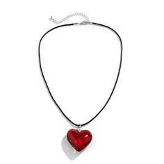 PRICES MAY VARY. ❤️PREMIUM MATERIAL - The chunky puffy heart choker pendant necklace is made of eco-friendly glass crystal. Non-irritating to the skin, you can wear it with confidence and it will go perfectly with your dress 💎SIZE & FEATURES - This chunky heart choker necklace is actually very lightweight, the big red heart charm was 1.69'', the chain was 17.7in+2in, and the necklace was only 1oz 💖PERFECT APPLICATION - This cute Goth heart necklace is perfect for everyday dressing up or import Puffy Heart Necklace, Red Heart Necklace, Heart Choker Necklace, Heart Accessories, Y2k Jewelry, Carnelian Necklace, Choker Pendant, Heart Choker, Necklace Chunky