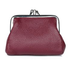 a red purse on a white background