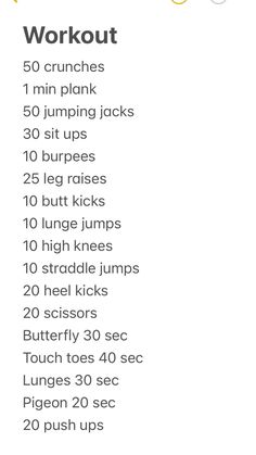 an image of a workout plan with the words, 30 - minute work out on it