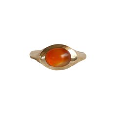 EYE-CATCHING WHAT IT IS: Orange Coromandel Carnelian Small Oval Ring WHY IT’S SPECIAL: Courtney's distinctive, minimalist designs, allow the gemstones of New Zealand to shine The rounded cabochon holds the light and color of the Carnelian to allow a beautiful glow GOOD TO KNOW: Orange Carnelian from Coromandel, New Zealand 9K gold WHY WE LOVE COURTNEY MARAMA: Inspired by her rich heritage and her environmental values, Courtney thoughtfully hand makes everything in her Waikato studio with this et Oval Cabochon Opal Ring With Polished Finish, Modern Amber Oval Ring, Modern Oval Cabochon Moonstone Ring, Classic Carnelian Rings With Polished Finish, Modernist Oval Gemstone Rings, Oval Gemstone Rings In Modernist Style, Classic Opal Ring With Polished Oval Cabochon, Classic Opal Ring With Oval Cabochon And Polished Finish, Classic Carnelian Signet Ring With Polished Finish