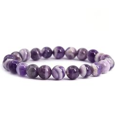 This Chevron Amethyst Gemstone Bracelet is crafted with beautiful stones carefully sourced from nature and hand-strung together with love. This bracelet provides healing benefits, balancing energy flow and promoting relaxation with its delicate yet powerful Amethyst stones. Yoga Buddha, Prayer Bead Bracelet, Healing Gemstone Bracelets, Chevron Amethyst, Purple Crystal, Amethyst Bracelet, Purple Crystals, Nature Bracelets, Reiki Healing