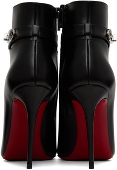 Black Knee Boots, Christian Louboutin Boots, Black High Heel Boots, So Kate, Louboutin Heels, Fancy Shoes, Stiletto Boots, High Heel Boots Ankle, Black High Heels