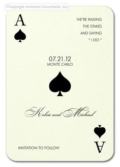 playing card save the date cards