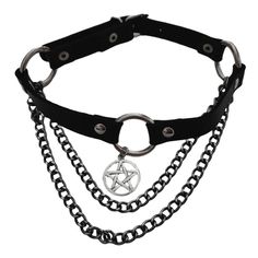 Material: PU, Alloy Option: Double chains star choker, Rivet star choker, Size: Length: 47.5cm Width: 1.5cm Adjustable range: 37.5-45.5cm * There may be 1cm error due to manual measurement. Star Choker, Girl Sleeves, Five Pointed Star, Five Points, Black Choker, Double Chain, Chain Choker Necklace, Chain Choker, Choker