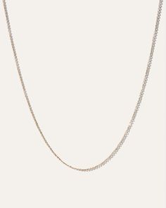 A delicate, chic classic that never goes out of style, a cable chain necklace is a must-have in every jewelry box. Even better: ours is made of 14k gold, justly priced, and looks great whether you’re layering it or wearing it solo.  | Quince | Women's 14k Gold Petite Cable Chain in Yellow Gold Fine Jewelry Rose Gold Cable Chain Necklace, Delicate Rose Gold Cable Chain Necklace, Rose Gold Cable Chain Necklace For Everyday, Everyday Rose Gold Cable Chain Necklace, 14k Gold Double Chain Link Necklace, Classic Rose Gold Chain Necklace With Delicate Chain, Delicate Rolo Chain Necklace, Delicate Rolo Chain Necklace For Everyday, Classic Chain Necklace For Layering