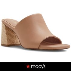 in stock Evening Mules With 4-inch Block Heel, Party Mules With 4-inch Heel And Medium Width, Sleek Mules With 4-inch Block Heel, Synthetic Slip-on Mules With Block Heel, Elegant Mules With 4-inch Wedge Heel, Easter Essentials, Bare Beauty, Beauty Foods, Easter Shopping