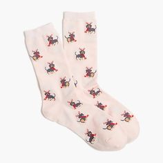 It’s The Little Things, Like These Reindeer Dachshund Patterned Trouser Socks, That Make Getting Dressed Way More Fun. Condition: Nwt In Original Packaging J. Crew Women’s One Size Fabric: Cotton, Poly, Elastane. Machine Wash. Base Color: Pink Great Gift Alert! Have A Question? Ask Below! Stored In A Smoke-Free, Pet-Free Environment. Item Bc309 Animal Print Socks, Camp Socks, Dachshund Pattern, Baseball Socks, Thanksgiving Fashion, Ballet Core, J Crew Women, Trouser Socks, Dog Socks