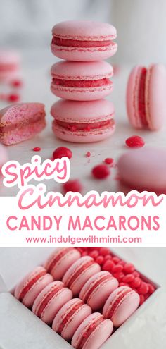 red cinnamon macarons in a gift box Valentines Macarons Flavors, Valentine Macaron Flavors, Valentine’s Day Macarons, Best Swiss Meringue Buttercream Recipe, Valentines Day Macarons, Best Swiss Meringue Buttercream, Valentines Macarons, Valentine's Macarons