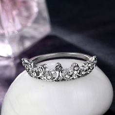 FREE Shipping Worldwide: Makes a great gift for anniversary, engagement, promise ring, birthday, unique gift or any special occasion! Metals Type: Zinc Alloy Material: crystal Ring Size Help: Why shop with us? ✓ Over 40,000+ Happy customers! ✓ 30 Day money back guarantee ✓ Tracking number for every order ✓ Encrypted SSL for 100% protection ✓ Real people on our support team Shipping & Handling: Due to extremely high demand, please allow 2 - 3 weeks for delivery (To be safe). Tracking number inclu Hollow Crown, Sliver Ring, Silver Crown Ring, Amethyst Ring Engagement, Queen Crown, Engagement Ring White Gold, Silver Crown, Trendy Ring, Crown Ring