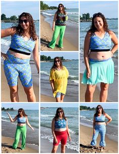 This is the Capsule Version with the Wave Rider Rash Guard Set & Swimsuit included. You can grab the Capsule without this pattern HERE. Do you sometimes wonder how to style your beachwear clothing when you go to the beach or the swimming pool? Hold on! With the patterns in this PDF Sewing Pattern Capsule you can pick the pieces to create your own beautiful beachwear capsule. The listing pictures show our example capsule which include these pieces: - Beach Cover Up - Not So Basic Pants- Urban Leg Skirted Tankini, Basic Pants, Wrap Swimsuit, Sell Dresses, Go To The Beach, Beach Wear Outfits, Tankini Swimsuits, The Wave, Beach Covers